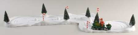 North Pole Village Animated Train W/ Track - Boxed
