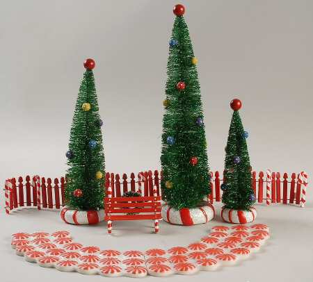 North Pole Village Peppermint Landscape - No Box