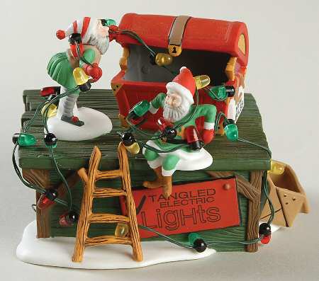 North Pole Village Untangle The Christmas Lights - Boxed