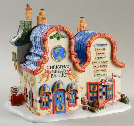 North Pole Village Christmas Bread Bakers - No Box