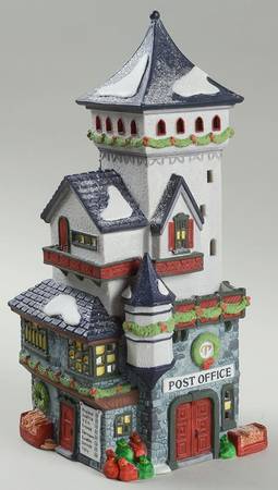 North Pole Village Post Office - With Box
