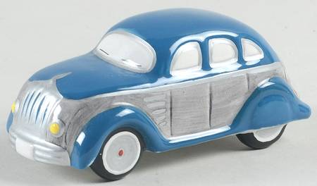 Snow Village Classic Cars-Blue Sedan - Boxed