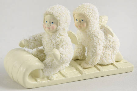 Snowbabies-Miniature Down The Hill We Go-Set Of 2 - No Box