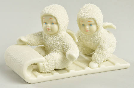 Snowbabies Down The Hill We Go-On A Sled - No Box