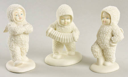 Snowbabies Dancing To A Tune-Set Of 3 - No Box