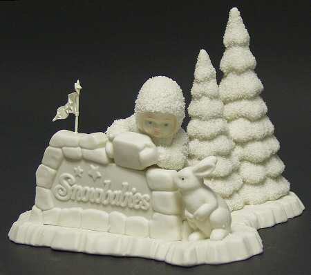 Snowbabies Where Did You Come From?-Snowbabies Sign - No Box