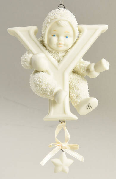Snowbabies Ornaments Joy-Letter Y - No Box 52c