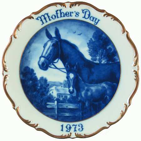 Mother's Day Plate Mare And Colt - No Box