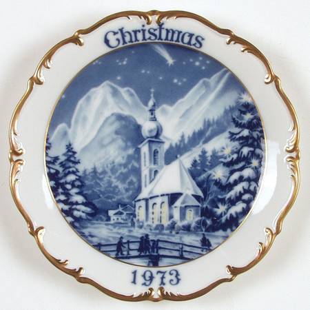 Dresden Christmas Plate Schwanstein Church - Boxed