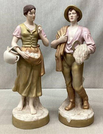 Royal Dux Figurine (Older Mark) Harvest Time-Pair - No Box
