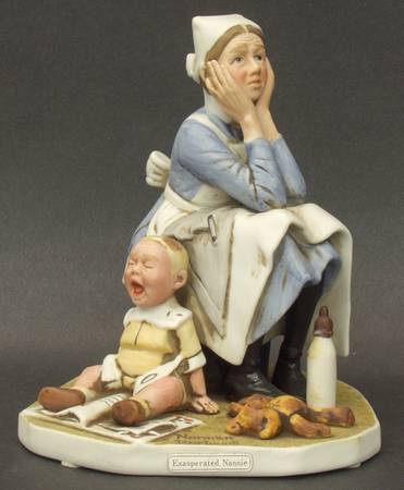 Norman Rockwell Exasperated Nanny - Boxed