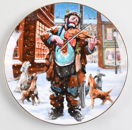 Emmett Kelly Christmas Plate Christmas Tunes - No Box