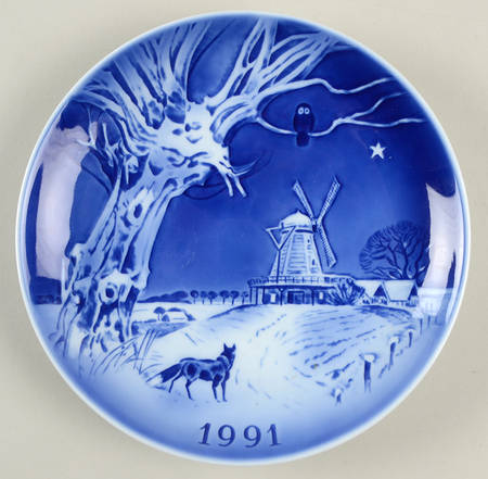 Svend Jensen Christmas Plate The Windmill - No Box