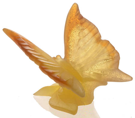 Daum Figurines Butterfly-Yellow-Papillon-Jaune - No Box