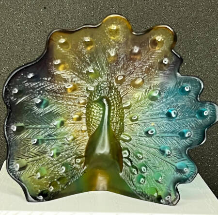 Daum Figurines Peacock - With Box