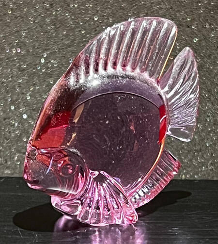 Daum Figurines Fish-Petunia-Pale Pink - No Box