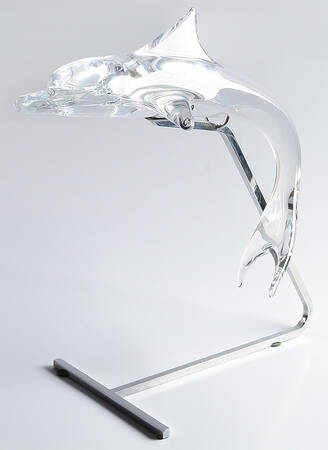 Daum Figurines Dolphin On Stand - No Box