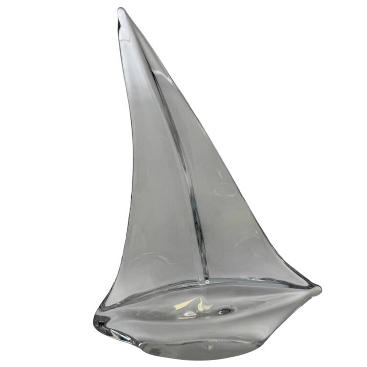 Daum Figurines Single Mast Sailboat - Boxed