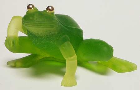 Daum Figurines Dancing Frog-Green - No Box