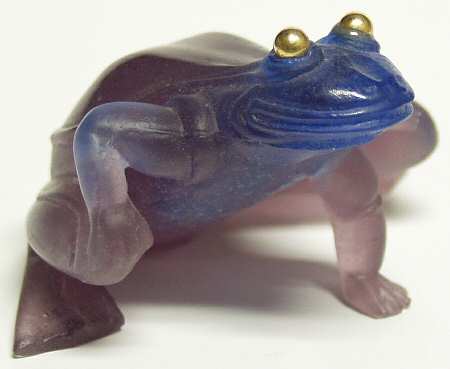 Daum Figurines Dancing Frog-Purple - Boxed