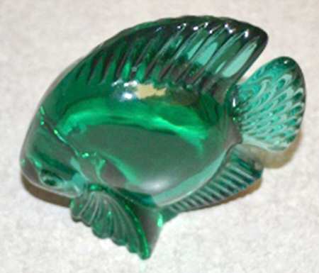 Daum Figurines Fish-Green - Boxed