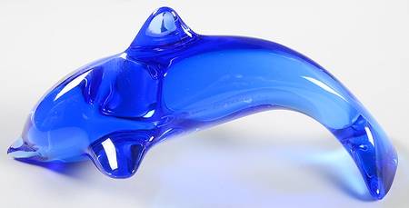 Daum Figurines Dolphin-Cobalt Blue - No Box