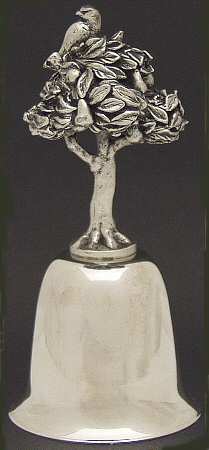 Danbury Mint Christmas Bell Partridge In A Pear Tree - No Box