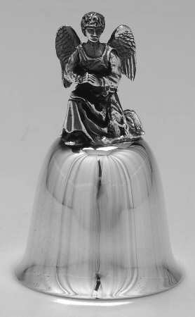 Danbury Mint Christmas Bell Angel Kneeling - With Box