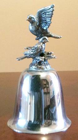 Danbury Mint Christmas Bell Turtle Dove - No Box