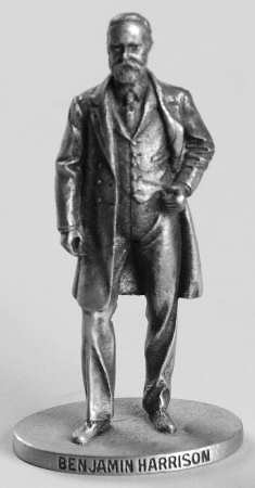 Presidents-Miniature Pewter Benjamin Harrison - No Box