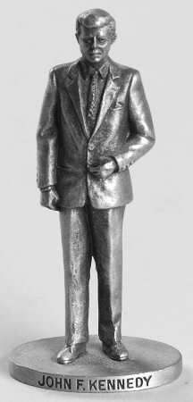 Presidents-Miniature Pewter John F Kennedy - No Box