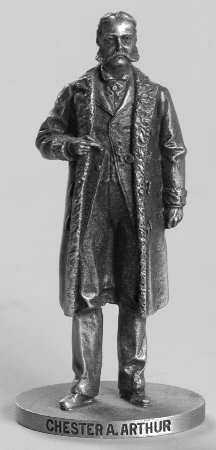 Presidents-Miniature Pewter Chester A Arthur - No Box
