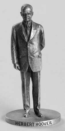 Presidents-Miniature Pewter Herbert Hoover - No Box