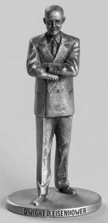 Presidents-Miniature Pewter Dwight D Eisenhower - No Box