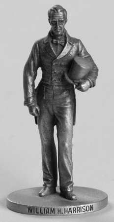 Presidents-Miniature Pewter William H Harrison - No Box