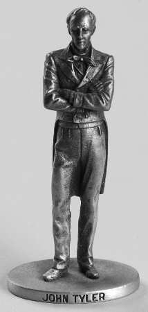 Presidents-Miniature Pewter John Tyler - No Box