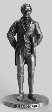 Presidents-Miniature Pewter James Monroe - No Box