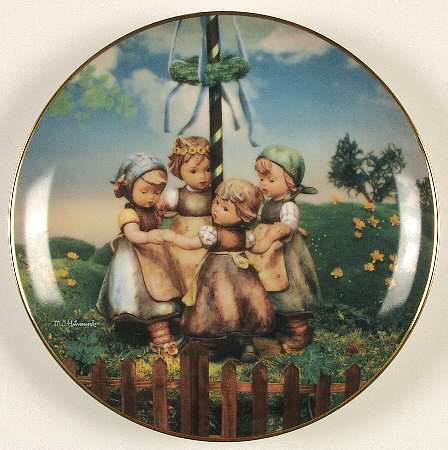 Hummel Calendar Plate May-Maypole-Ring Around The Rosie - No Box