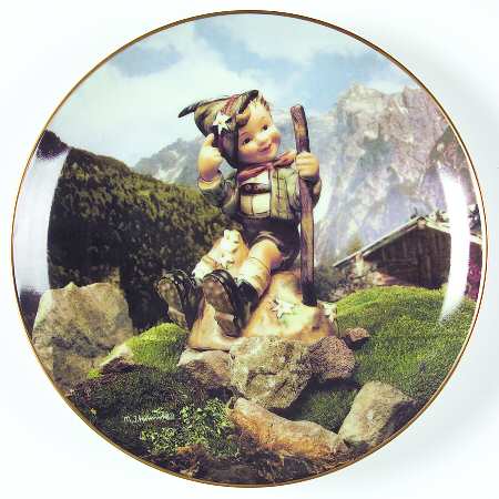 Hummel Calendar Plate October-Autumn Outings - No Box