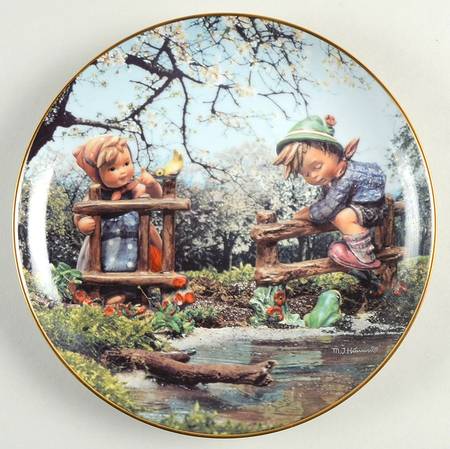 Hummel Calendar Plate April-Signs Of Spring - No Box