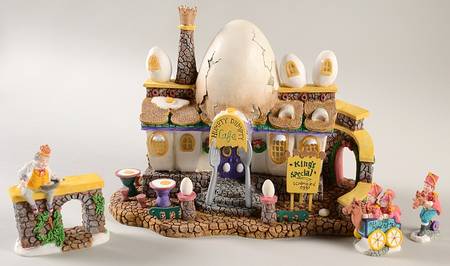 Storybook Village Humpty Dumpty Cafe-Set Of 4 - No Box