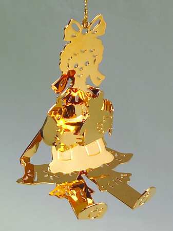 1983 Gold Christmas Ornament Collection Rag Doll - No Box