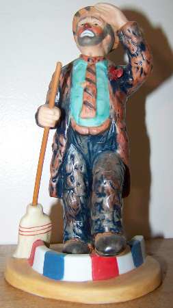 Emmett Kelly Clowns Looking Out - With Box