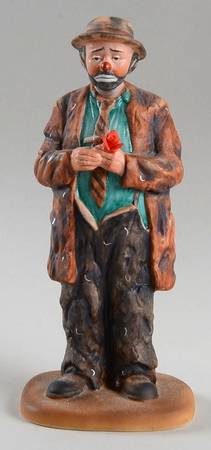 Emmett Kelly Clowns I Love You-Clown With Red Rose - Boxed