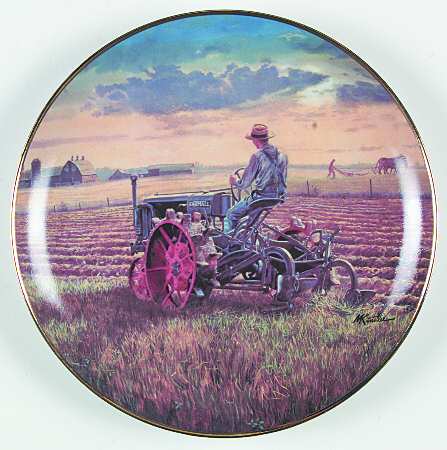 Farmland Memories Plowing At Sunset - No Box