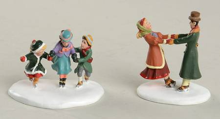 Seasons Bay Skating On The Pond-Set Of 2 - No Box 42