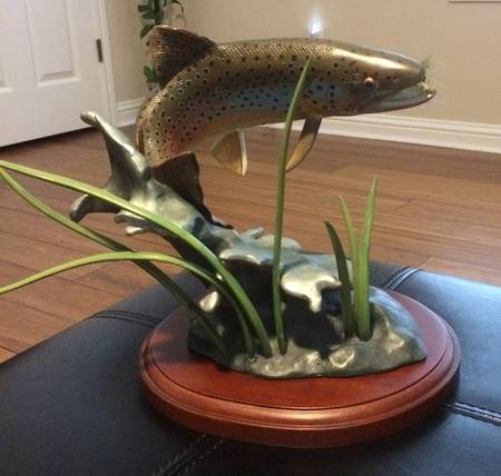 Trout Treasures Sculpture Collection Noble Brown - Boxed