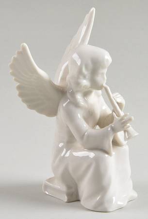 Angel Musicians Angel Sitting With Flute - No Box