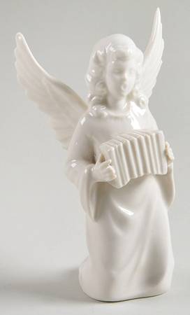 Angel Musicians Angel Kneeling With Accordion - No Box
