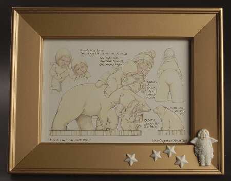 Snowbabies Friendship Club Figurine 1998-1999 Friendship Club Picture Frame - No Box